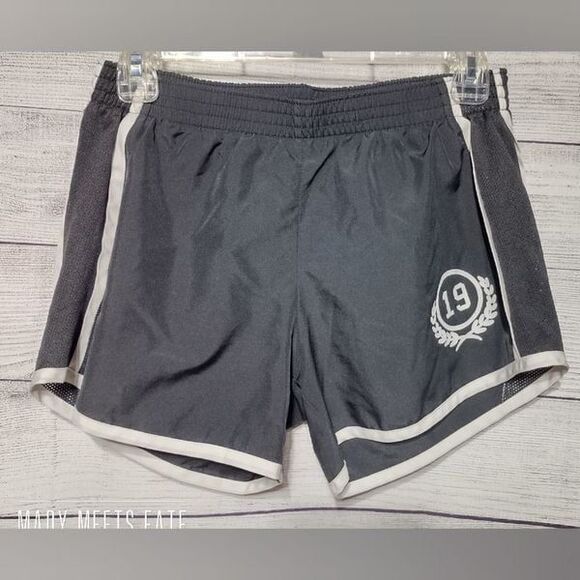 Pants - Black Pull On Running Shorts Small 19 Emblem Gym Workout Gear